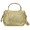 Dámska kožená kabelka do ruky zlatá - Delami Vera Pelle Marillyn zlatá
