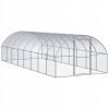 Vonkajšia klietka pre kurčatá, 3x8x2 m, galvanizovaná oceľ