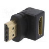 Adaptér HDMI zásuvka 90°,HDMI vidlice černá