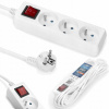 Predlžovací Kábel do zásuvky Montis 1,5 m, 3 ks zásuviek, biely, IP20, 16A, 230V