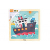 Viga Drevené puzzle 9 dielikov - loď
