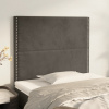 vidaXL Čelá postele 2 ks tmavosivé 80x5x78/88 cm zamat - Sivá - 53794-8875