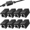 Predlžovacia spojka RJ45 8x samica Cat5/6/7 do 1000 Mb/s