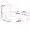 vidaXL Boxspring posteľ s matracom krémovej farby super king z tkaniny - Krémová - 263297-279934