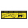 LogicKeyboard XLPrint NERO PC Black on Yellow UK 29283