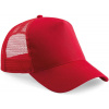 Beechfield | B640, 5 panelová Trucker šiltovka, červená Classic - červená Classic