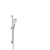 Hansgrohe Crometta - Sprchová súprava Vario, 100 mm, EcoSmart 9 l/min, 2 prúdy, biela/chróm 26534400