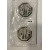 MG Živicové samolepky na stredy kolies 55mm - 4ks biele