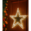 LED vianočná hviezda – svietiaca dekorácia, 45 cm, teplá biela, 800 LED, 8 programov, diaľkové ovládanie