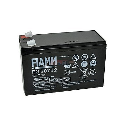 FG20721 Fiamm  Fiamm 12V Faston F1 Sealed Lead Acid Battery, 7.2