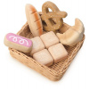 Leaf Toys Bread Basket Tender drevený košík s pekárskymi výrobkami chlieb a rohlíky