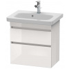 Duravit DuraStyle Umývadlová skrinka Compact, 61x58x37 cm, 2 zásuvky, lesklá biela DS647902222