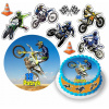 DIGITÁLNA TLAČ Opłatek na tort CROSS MOTOR PITBIKE POSTAVY + TEXT 6