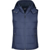 James & Nicholson | JN 1005, Dámska vesta s kapucňou, modrá navy, XXL