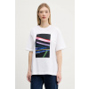 Bavlnené tričko Karl Lagerfeld Jeans dámske, biela farba, A3W17055 XS