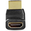 NEDIS adaptér HDMI/ konektor HDMI – zásuvka HDMI/ uhlový 270°/ čierny/ box