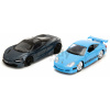 Autíčka Brian Porsche 911 GT3 RS a Shaw´s McLaren 720S Fast & Furious Twin Pack Jada kovové s otvárateľnými dverami dĺžka 13 cm 1:32