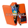 Kožený obal Samsung Galaxy Ace 2 – Flip Card – oranžová