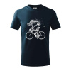 Cyklo kostra - Tričko detské bavlnené - 104-110cm / 3-4 roky ( Tmavomodrá (veľmi tmavá - skoro čierna) )