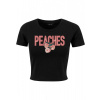 Peaches Cropped Tee - black L