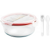 Dóza MagicHome, okrúhla, 1200 ml, s vekom, s príborom, Clip