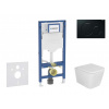 GEBERIT - Duofix Set předstěnové instalace, klozetu Arkas I sedátka softclose, tlačítko Sigma01, černá SANI11CA5123B