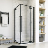AQUATEK JAGUAR A4 90cm sprchový kút štvorcový, profil čierny, sklo číre, JAGUARA4CR9062