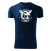 DRAGOWA fitness tričko muscle army original, modrá 180g/m2 - XXL