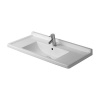DURAVIT Starck 3 umývadlo na skrinku s otvorom, s prepadom, 850 mm x 485 mm, 0304800000