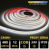 LEDprodukt 5m PROFI LED pásik 480LED/m COB 12W/m studená biela IP20 24V