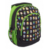 Multi -Chamber School Backpack Minecraft Astra Black, odtiene zelenej 20 l (Školský batoh Pixele Minecraft Steve Original)