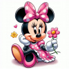 CUKROVÁ TLAČ jedlý obrázok na tortu Cukrová hmota Potlač Minnie Mouse Miki 2