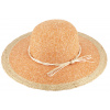 Fiebig - Headwear since 1903 Letný dámsky slamený oranžový klobúk Fiebig so širokým okrajom - Brim Hat Base Point Veľkosť: 59 cm (L)