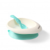 BABYONO Miska s prísavkou a lyžičkou mint 230 ml 6m+ Farba: mint