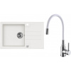 Set Alveus (dřez Rock 130 White 11 + baterie Mintas Bílá/Chrom) SETA25296