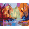 ZUTY Maľovanie podľa čísel - ABSTRAKTNÁ KRAJINA Rámovanie: vypnuté plátno na rám, Rozmer: 80x100 cm