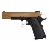 CyberGun airsoft pištoľ GBB COLT 1911 Combat Green Gas Half Tan