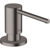 HANSGROHE dávkovač umývacích prostriedkov, objem 500 ml, kartáčovaný čierny chróm, 40438340