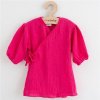 Dojčenské mušelínové šaty s dlhým rukávom New Baby Elizabeth Farba: Ružová, Veľkosť: 74 (6-9m)
