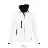 SOL´S REPLAY / Dámska 3-vrstvová softshellová bunda s kapucňou - white XXL