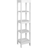 Aqualine ETIDE policový regál vysoký 36x152x36 cm, biela mat