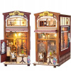 Miniatúrny domček Book Nook DIY Raňajky v meste Káva Ráno Pred Pra