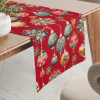 Biante Bavlnený behúň na stôl Sandra SA-528 Vianočné banky na červenom 20x180 cm