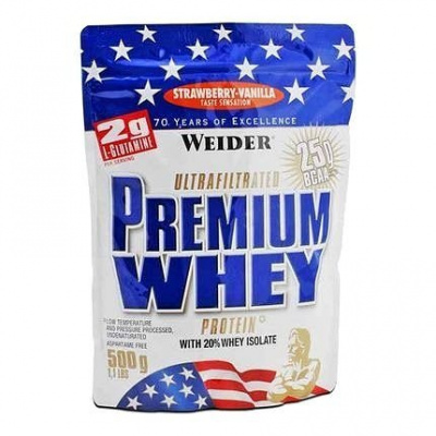 Weider Premium Whey 500 g, strawberry-vanilla