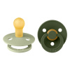 BIBS Colour cumlíky z prírodného kaučuku 2ks - veľkosť 1 - Sage / Hunter Green