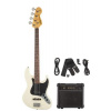 VINTAGE V49 COASTER BASS GUITAR PACK - WHITE