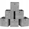 shumee Úložné boxy 10 ks biele 32x32x32 cm látkové