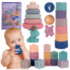 Mäkké Senzorické Gumené Kocky do Kúpeľa, Hryzadlá na Prerezávanie Zúbkov, 27 ks