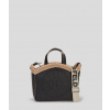 KABELKA KARL LAGERFELD K/CIRCLE SP SM TOTE SHEARLING BLACK