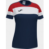 Joma Dámske tréningové tričko CREW IV COTTON T-SHIRT DARK NAVY-RED S/S Veľkosť: M